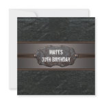 Black Leather Mans 30th Birthday Party Custom Invite