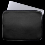 Black Leather Neoprene Laptop Sleeve laptop sleeves