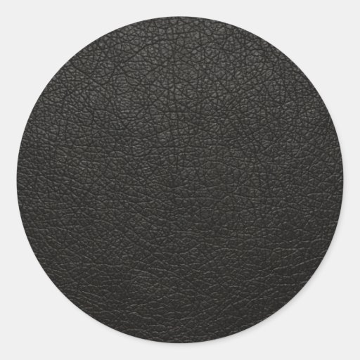 Black Leather Texture Background Round Stickers Zazzle