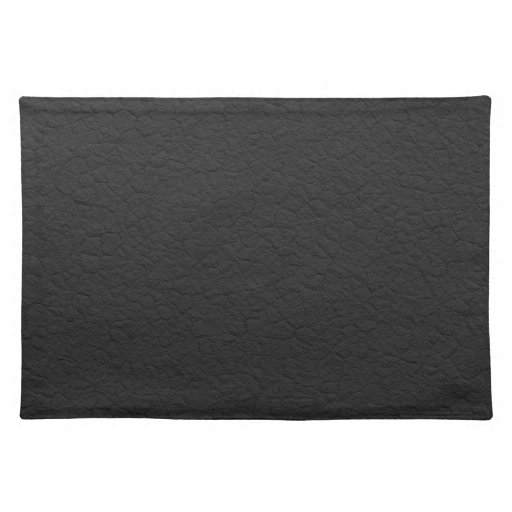 Black Leather Textured Cloth Placemat Zazzle