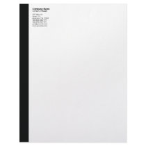 Black Left Sidebar Letterhead by Personalization_Shop Black Left Sidebar Letterhead