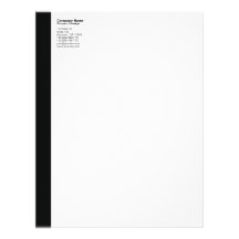 Black Left Sidebar Letterhead