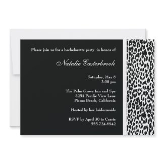 Black Leopard Invitation