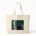 Black Leopard Tote bags