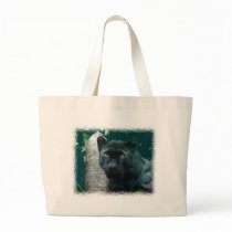 Black Leopard Tote bags by alyciakeating Black Leopard Tote bags