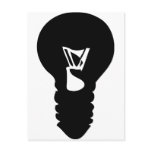 black light bulb icon postcards