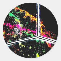 Black light/Neon Splash Corner w' Outlet (levi G.) Sticker
