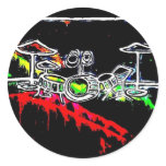Black Light/Neon Splash Drum Set by Levi G. stickers