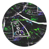 Black Light Neon Splash with Outlet by Levi G. Sticker