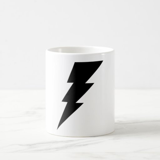 Black Lightning Bolt Coffee Mug!