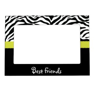 Black & Lime Zebra Stripe Best Friends