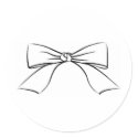 Black Line Ribbon Bow stickers by White_Wedding Black Line Ribbon Bow stickers