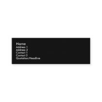 Black linen textured skinny profile business card business cards