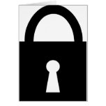 black lock icon card