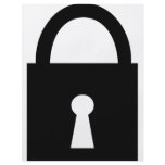 black lock icon flyer