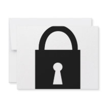 black lock icon invitations