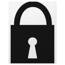 black lock icon letterhead
