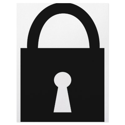 black lock icon letterhead template by TomaniacLines