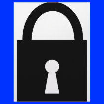 black lock icon letterhead template