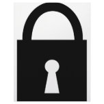 black lock icon letterhead template