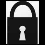 black lock icon letterhead template