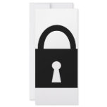 black lock icon rack card template