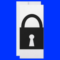 black lock icon rack card template