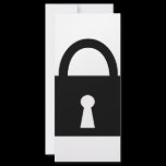 black lock icon rack card template
