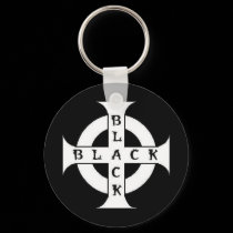 BLACK logo keychain
