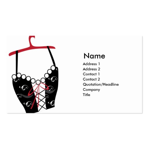 Black Longlinebra - Business Business Card Template (front side)