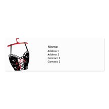 Black Longlinebra - Skinny Business Cards