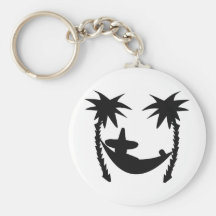 black lounger icon key chain