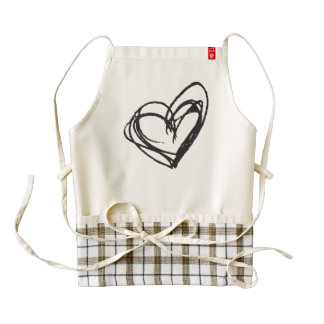 Black Love Apron— Trendy & Elegant Zazzle HEART Apron