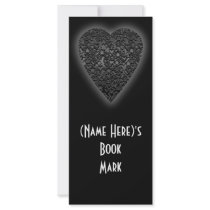 Black Love Heart! Bookmark. Stars Etc! rack cards by PsyborgAli Black Love Heart! Bookmark. Stars Etc! rack cards