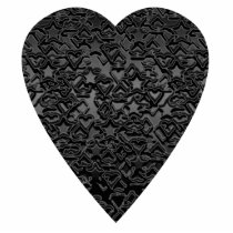 Black Love Heart! Pin or Keychain or Magnet photo sculptures