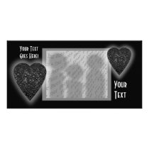 Black Love Heart! Star Diamond Pattern! photo cards by PsyborgAli Black Love Heart! Star Diamond Pattern! photo cards
