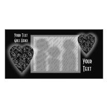 Black Love Heart! Star Diamond Pattern! photo cards by PsyborgAli Black Love Heart! Star Diamond Pattern! photo cards