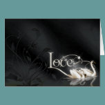 Black Love Swans RSVP Notes cards