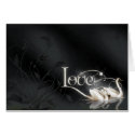 Black Love Swans RSVP Notes cards by Hafapea Black Love Swans RSVP Notes cards