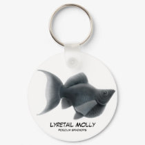 Black Lyretail Molly Keychain
