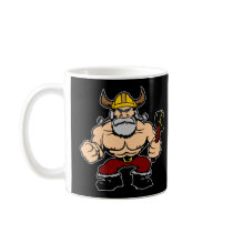 Black Mad Viking Coffee Mugs