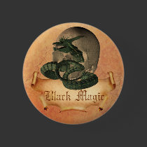 Black Magic Skull buttons