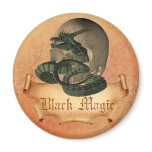Black Magic Skull Refrigerator Magnets