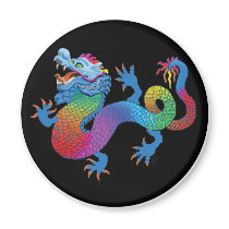 Black Magnet with Colorful Dragon