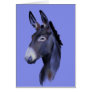 Black Mammoth Donkey Portrait Greeting Card