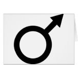 black man male sign icon greeting card