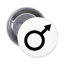 black man male sign icon pinback buttons