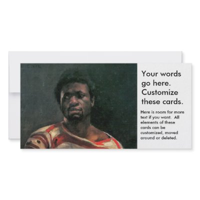 Black man portrait Othello painting Lovis Corinth Photo Greeting Card by TimelessPaintings