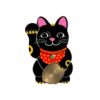 Black Maneki Neko card