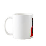 Black Maneki Neko on a Red Carpet Mug